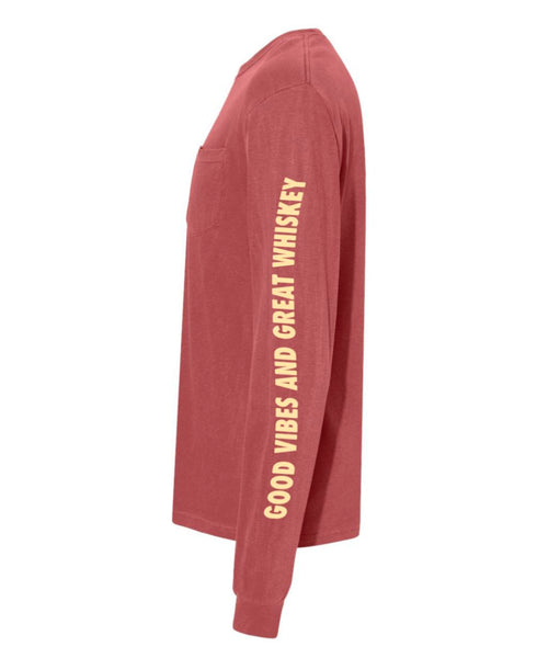 Good Vibes & Great Whiskey Long Sleeve T-Shirt